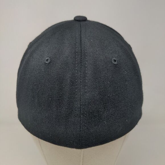 Flexfit Men's Reach Mobi Fitted Hat Black Size S-M Embroidered Logo - Picture 5 of 7